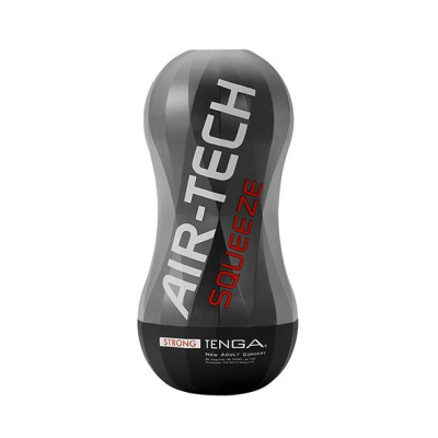 Tenga Air-Tech Squeeze Strong - Многоразовый мастурбатор с вакуумным эффектом, 17х8 см (чёрный)