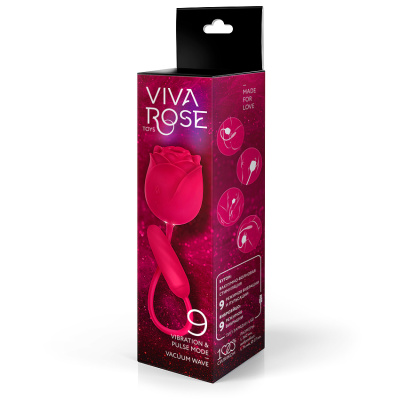 Viva Rose Toys - Виброяйцо и вакуумный стимулятор клитора, 36х2.7 см (розовый)