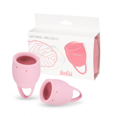 Lola Games Natural Wellness Magnolia - Набор из 2 менструальных чаш 15 мл и 20 мл (светло-розовый)