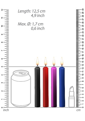 Teasing Wax Candles набор разноцветных восковых BDSM-свечей, 4 шт