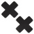 Boundless™ 2 Nipple Pasties - Пэстисы-кресты, 7,5 см (черный)
