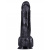 Джага-Джага - Вибромассажер гелевый с присоской №1, 18,5х4.8 см (черный)