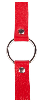 СК-Визит - Кляп-кольцо с кожаными ремнями, 4.5 см