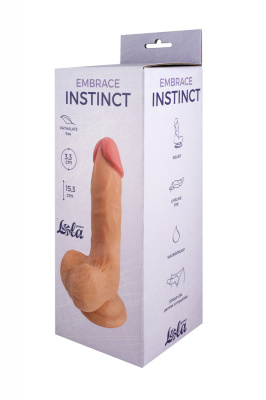 Lola Games Embrace Instinct реалистичный фаллоимитатор на присоске, 15.3х3.3 см (телесный) 