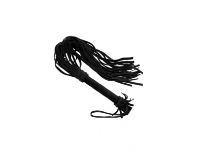 СК-Визит - Кожаная плеть с велюровым покрытием 65 см (черный)