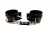 БДСМ Арсенал наручники с бантиками из эко-кожи, 30 см (чёрные)