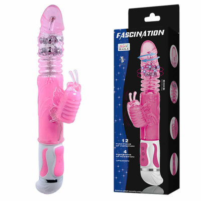 Fascination - Baile - Вибратор-кролик с режимом вращения бусин, 30.5х3.9 см (розовый)