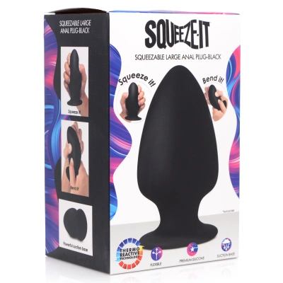 Squeeze-It  - большая мягкая анальная пробка, L 13.2х7.6 см 
