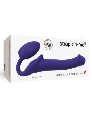 Strap-On-Me Semi-Realistic Bendable Violet M - Безремневой страпон, 15,6 см (фиолетовый)