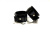 БДСМ Арсенал наручники с бантиками из эко-кожи, 30 см (чёрные)