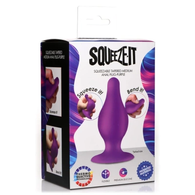 Squeeze-It - мягкая гибкая анальная пробка, M 9.4х4.1 см 