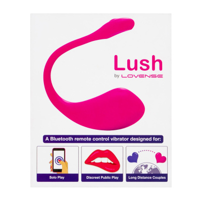 Lovense Lush 2 - виброяйцо со смарт управлением, 18 см (розовый)