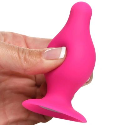 Squeeze-It - мягкая гибкая анальная пробка, S 7.4х3.6 см 