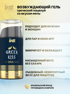Intt Greek Kiss - Возбуждающий гель для ануса, 15 мл