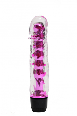 4sexdream мультискоростной вибратор с дополнительными пупырышками, 17.5х3.5 см, (розовый)