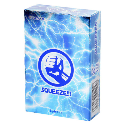 Sagami Squeeze - Японские презервативы из латекса, 19х5.5 см, 5 шт