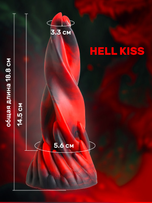 Hell Kiss - фантазийный дилдо, 18.8х5.6 см