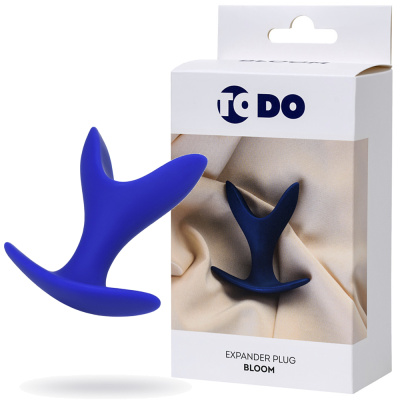 Toyfa ToDo Bloom - расширяющая анальная пробка, 8.5х4.5 см (синий) 