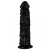 Джага-Джага - Вибромассажер гелевый с присоской №9, 19.5х4.3 см (черный)