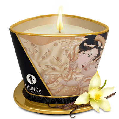 Массажная свеча с ароматом ванили Shunga Candle Desire Vanilla (ваниль) - 170 мл
