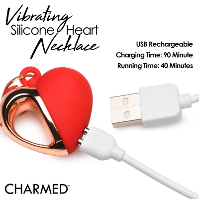 Charmed Heart - ожерелье с подвеской вибратором, 90 см 