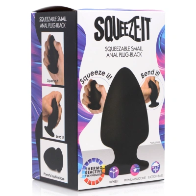 Squeeze-It - мягкая гибкая анальная пробка, S 9х5.1 см 