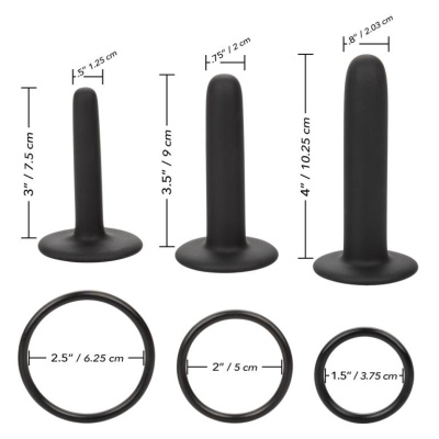 CaliExotics Boundless™ Silicone Pegging Kit - Набор для анального секса: страпон + 3 анальных насадки