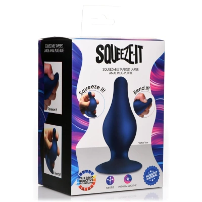 Squeeze-It - мягкая гибкая анальная пробка, L 10.4х4.6 см 