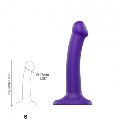 Strap-On-Me Dildo Dual Density Semi-Realistic Bendable Violet S - Фаллоимитатор, 17х2,7 см (фиолетовый)