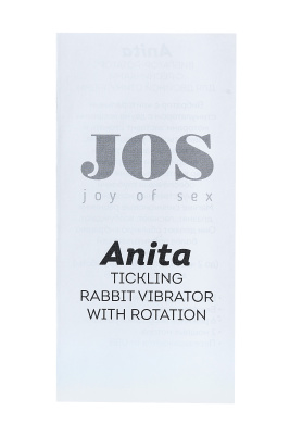 JOS Anita - Вибратор-ротатор с ресничками для двойной стимуляции, 18х3.4 см (фиолетовый)